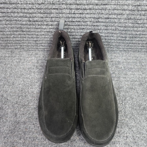 LL Bean Shoes Mens 14 M Black Suede Moccasin Slip On Comfort Walking - Picture 5 of 10